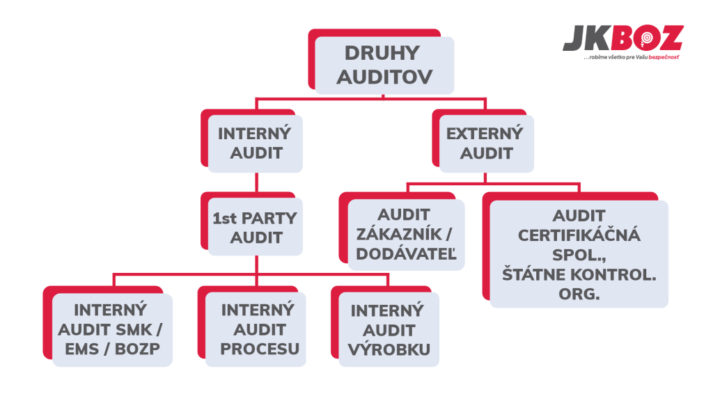 Infografika o druhoch auditov.