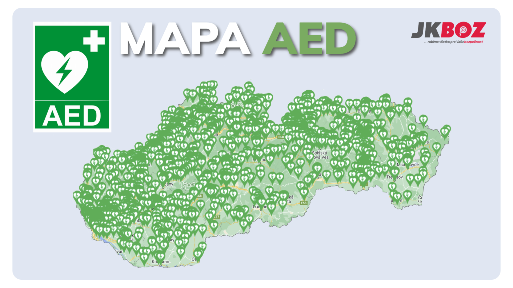Slovenská mapa AED.